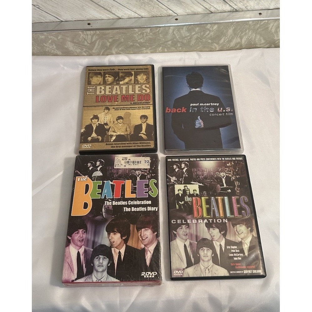 The Beatles DVD Lot Of 5 (1 Double) & 1 Sealed